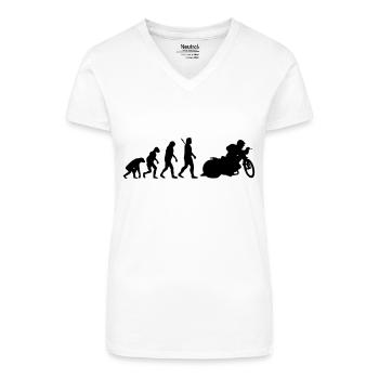 Speedway - Organic Women's V-Neck T-Shirt - white - Front