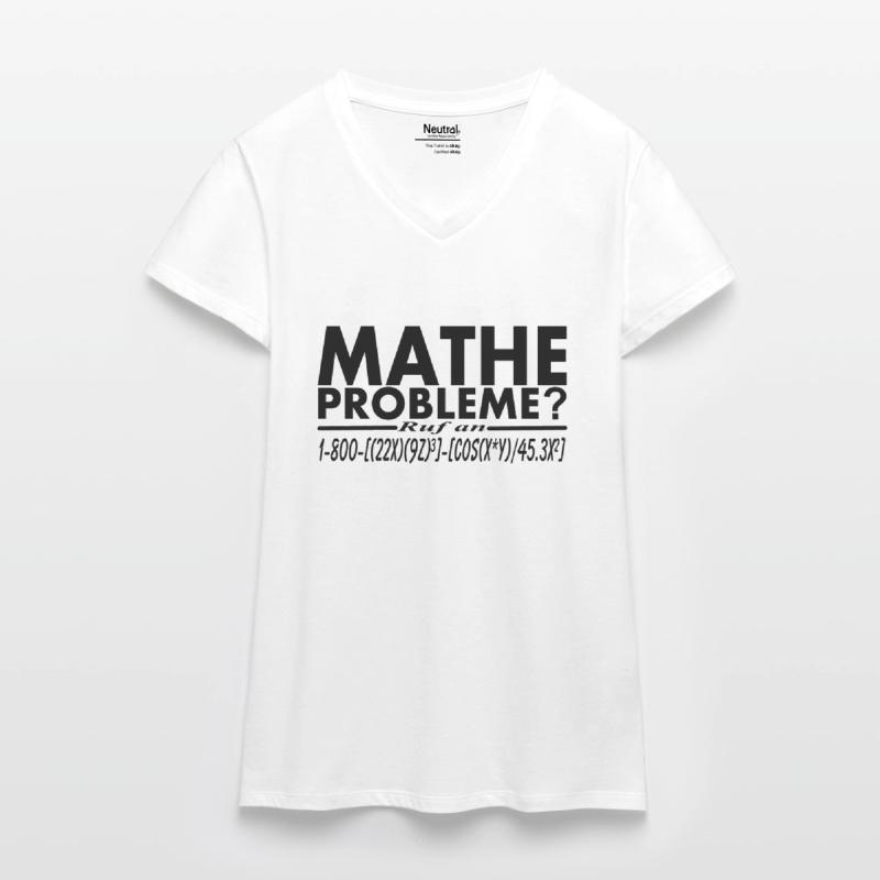 Problèmes de maths? Conception du numéro Hotline T-shirt bio col V Femme