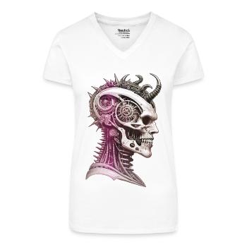 The age of madness - Organic Women's V-Neck T-Shirt - white - Front