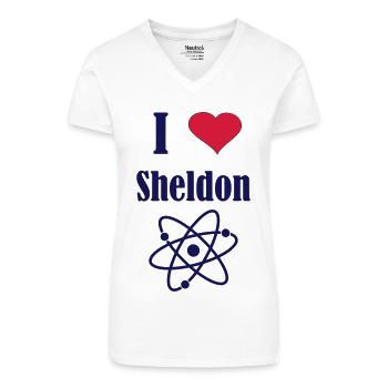 Big Bang - T-shirt bio col V Femme - blanc - Devant