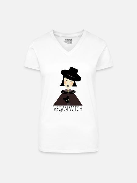 dark lady - Bio Frauen T-Shirt mit V-Ausschnitt - Weiß