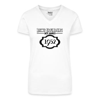 Beste Erfindung des Jahres 1952 Geschenk - Bio Frauen T-Shirt mit V-Ausschnitt - Weiß - Vorne
