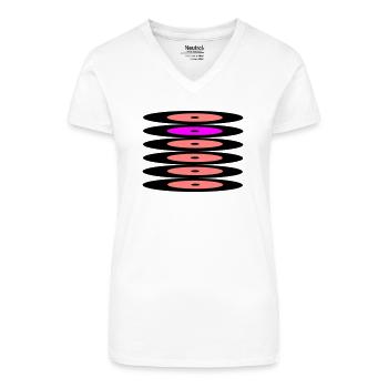 Archives - T-shirt bio col V Femme - blanc - Devant