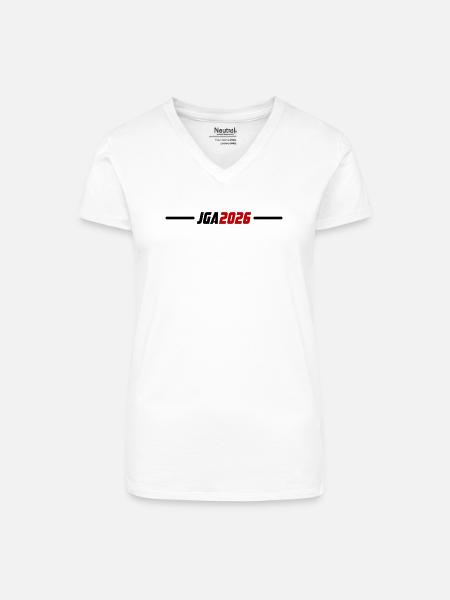 Jga 2026 Junggesellenabschied - Bio Frauen T-Shirt mit V-Ausschnitt - Weiß