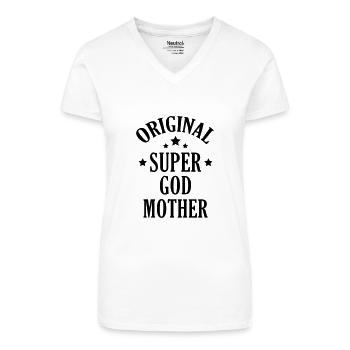 Godfather Godmother Patin Pate Parrain Marraine - Organic Women's V-Neck T-Shirt - white - Front