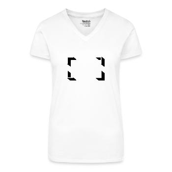 Frame - Organic Women's V-Neck T-Shirt - white - Front