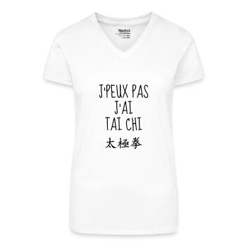 Taijiquan Tai-Chi Chuan Tai-Chi Taichi Tai Chi - Organic Women's V-Neck T-Shirt - white - Front