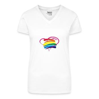 Pride - Bio Frauen T-Shirt mit V-Ausschnitt - Weiß - Vorne