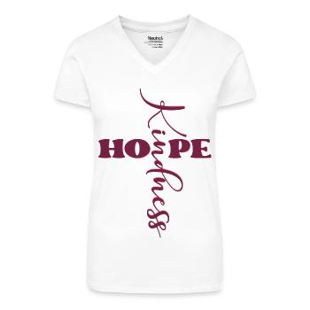 CHRISTIAN SYMBOL CROSS - Organic Women's V-Neck T-Shirt - white - Front