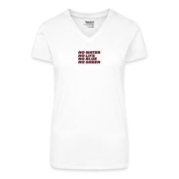 WATER - Bio Frauen T-Shirt mit V-Ausschnitt - Weiß - Vorne