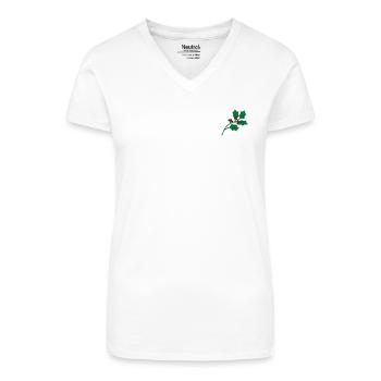 Holly - Bio Frauen T-Shirt mit V-Ausschnitt - Weiß - Vorne