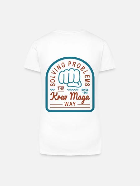 Solving problems the Krav Maga way - Bio Frauen T-Shirt mit V-Ausschnitt - Weiß