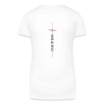 Drum and Bass Festival Raver Liquid DNB Music Rave - Organic Women's V-Neck T-Shirt - white - Back