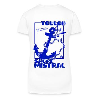 Anchor of Marin Mistral Toulon - Organic Women's V-Neck T-Shirt - white - Back