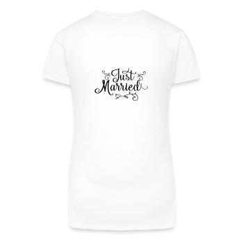 Just Married - Bio Frauen T-Shirt mit V-Ausschnitt - Weiß - Hinten