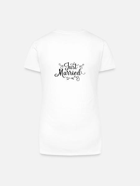 Just Married - Bio Frauen T-Shirt mit V-Ausschnitt - Weiß
