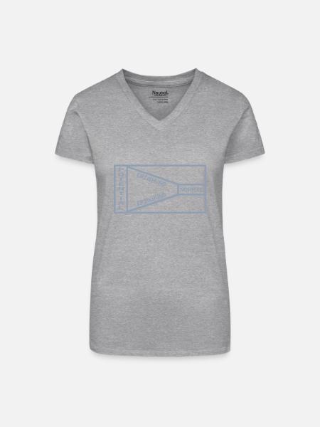 Erziehung Potential Normal Sprüche - Bio Frauen T-Shirt mit V-Ausschnitt - Grau meliert