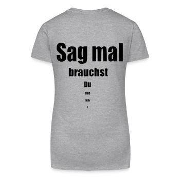 Tu as besoin de lunettes drôles - T-shirt bio col V Femme - gris chiné - Dos