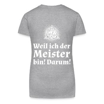 Rollenspiel Meister Gamemaster - Bio Frauen T-Shirt mit V-Ausschnitt - Grau meliert - Hinten