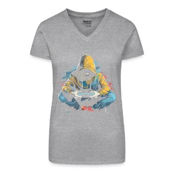 Game Lovers - Organic Women's V-Neck T-Shirt - black - Front