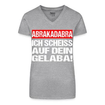 Abracadabra I don't give a shit about your gelaba - Organic Women's V-Neck T-Shirt - black - Front