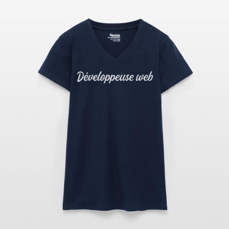 Web Developer Organic Women's V-Neck T-Shirt