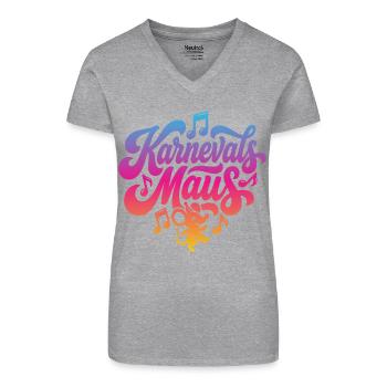 Karnevals Maus Karnevalsmaus Karneval Party Kostüm - Bio Frauen T-Shirt mit V-Ausschnitt - Schwarz - Vorne