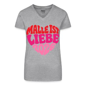 Malle 2026 Malle is love 2026 - T-shirt bio col V Femme - noir - Devant