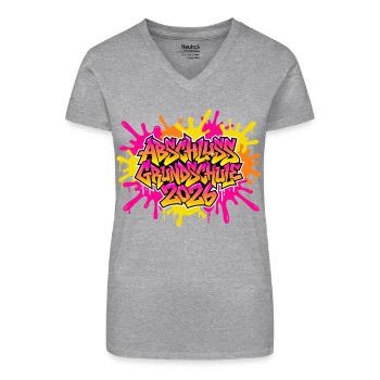 Elementary School Graduation 2026 Graffiti - Organic Women's V-Neck T-Shirt - black - Front