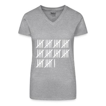 51 anniversaire 51 ans - T-shirt bio col V Femme - noir - Devant