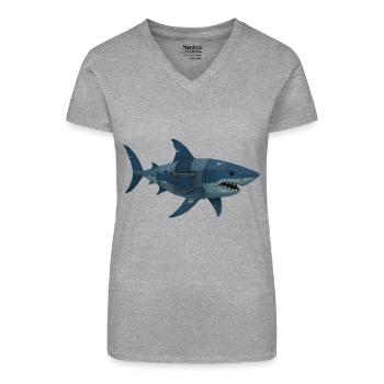 Hai Denim - Bio Frauen T-Shirt mit V-Ausschnitt - Schwarz - Vorne