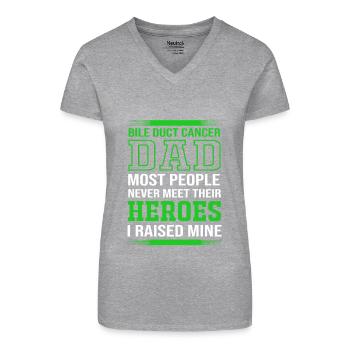 Gallengangskrebs - Bio Frauen T-Shirt mit V-Ausschnitt - Schwarz - Vorne