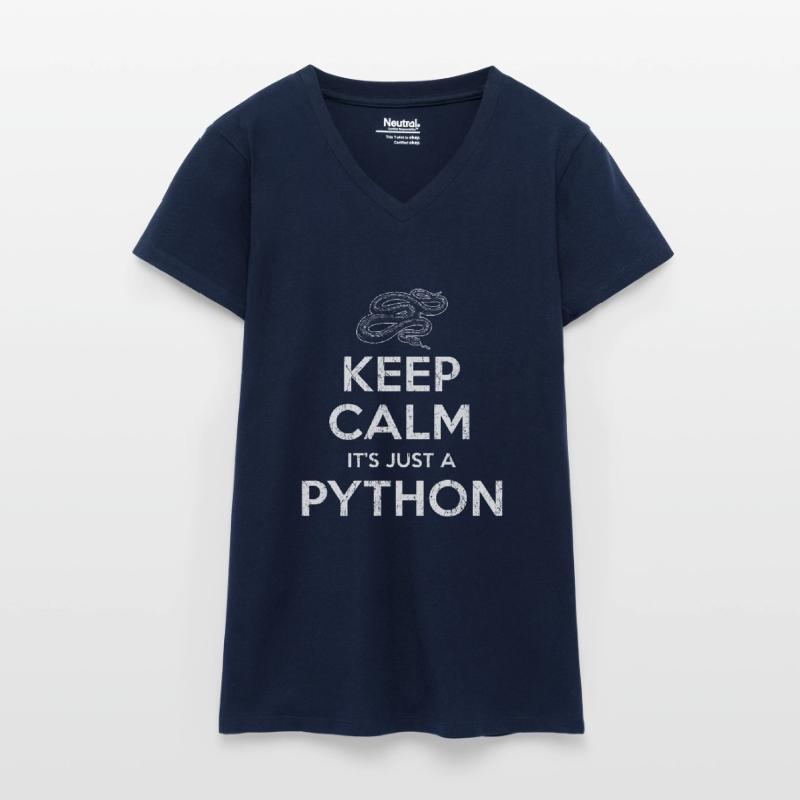 Python Snake Organic Women's V-Neck T-Shirt