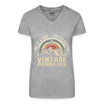Décembre 2016 - Excellent depuis décembre 2016 - T-shirt bio col V Femme - noir - Devant