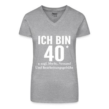 J’ai 40+ drôles de paroles pour les gens cool - T-shirt bio col V Femme - noir - Devant