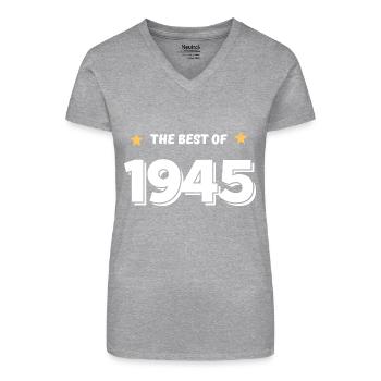 Das Beste von 1945 - Bio Frauen T-Shirt mit V-Ausschnitt - Schwarz - Vorne