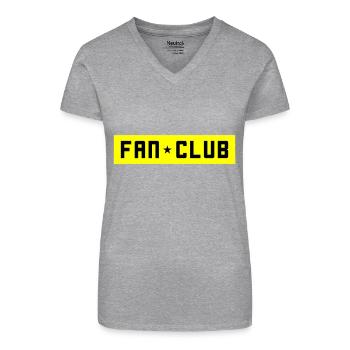 Fan Club - Organic Women's V-Neck T-Shirt - black - Front