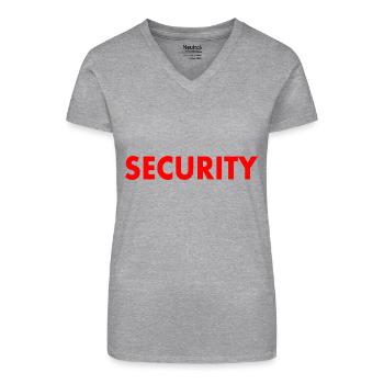 Security - Organic Women's V-Neck T-Shirt - black - Front