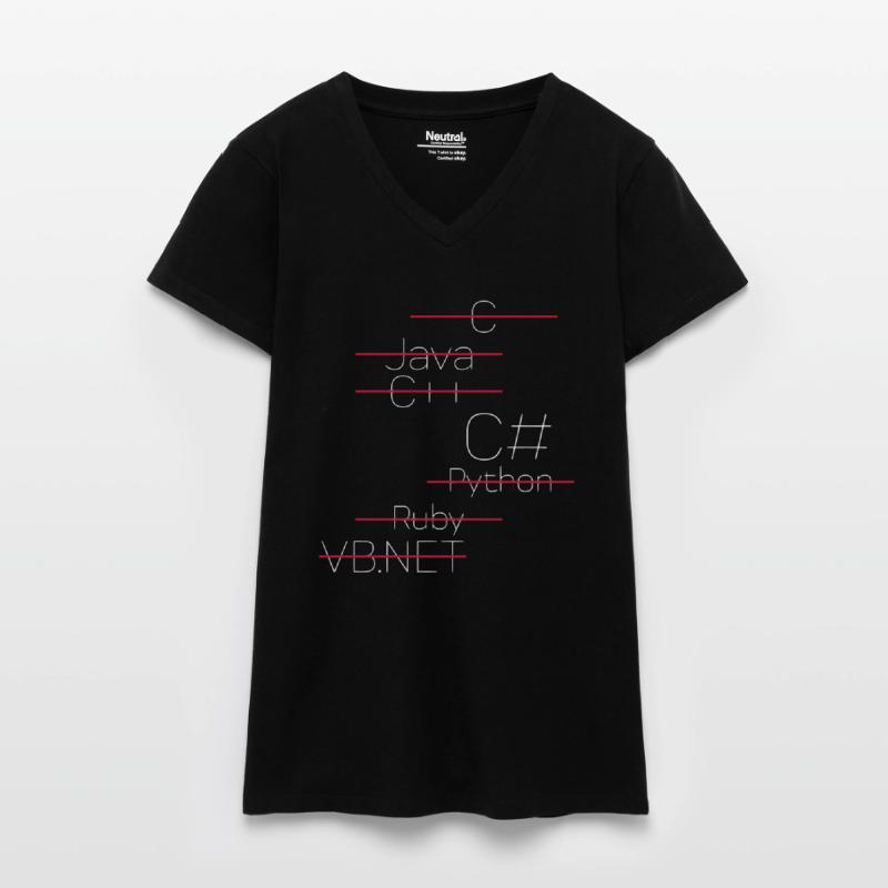 C # - C-Sharp / C Sharp T-shirt bio col V Femme