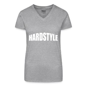 Hardstyle - Camiseta ecológica con cuello de pico para mujer - negro - delante