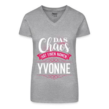 YVONNE - chaos - Bio Frauen T-Shirt mit V-Ausschnitt -  - Vorne