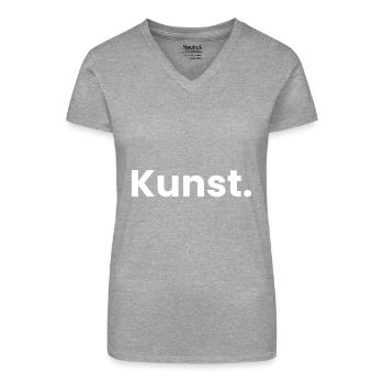 Kunst Art Wort Kunst Kunst - Bio Frauen T-Shirt mit V-Ausschnitt - Schwarz - Vorne