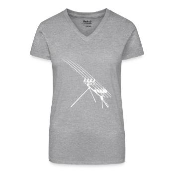 RODPOD Karpfenangler Karpfenangeln Karpfen - Bio Frauen T-Shirt mit V-Ausschnitt - Schwarz - Vorne
