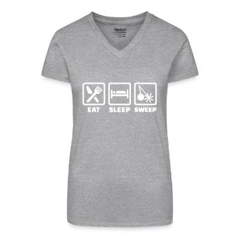 Schornsteinfeger - Bio Frauen T-Shirt mit V-Ausschnitt - Schwarz - Vorne