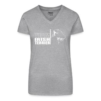 TEAM Irish Terrier Hunde Hund Wilsigns - Bio Frauen T-Shirt mit V-Ausschnitt - Schwarz - Vorne