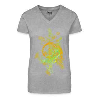 I go my way! - Swirls & circles - Organic Women's V-Neck T-Shirt - black - Front