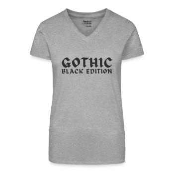 Gothic Black Edition - Organic Women's V-Neck T-Shirt - black - Front
