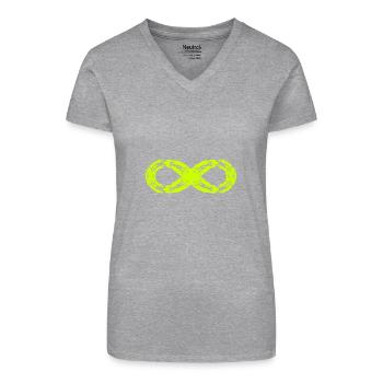 Unendlich Symbol Zeichen Symbol - Bio Frauen T-Shirt mit V-Ausschnitt - Schwarz - Vorne