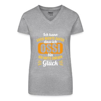 DDR Ostdeutschland Osten Ostalgie Ossi - Bio Frauen T-Shirt mit V-Ausschnitt - Schwarz - Vorne