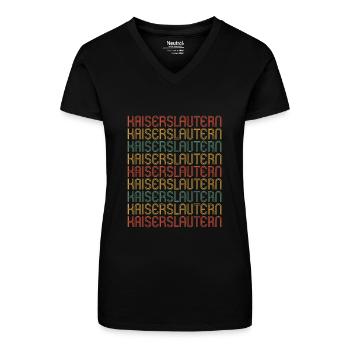 Kaiserslauternerin Kaiserslauterner Kaiserslautern - T-shirt bio col V Femme - noir - Devant